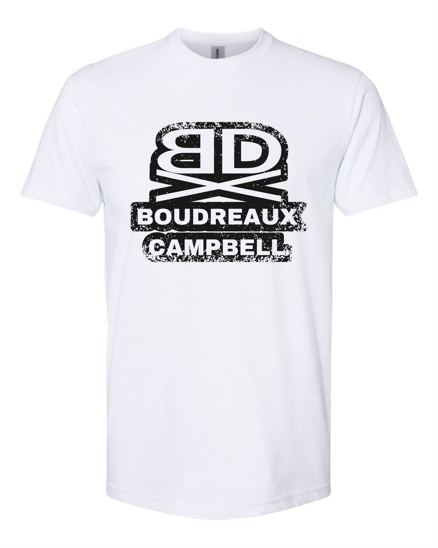 Distressed BDX logo white